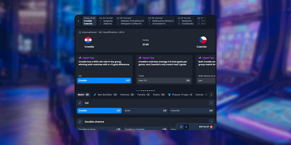 Look at the list of matches