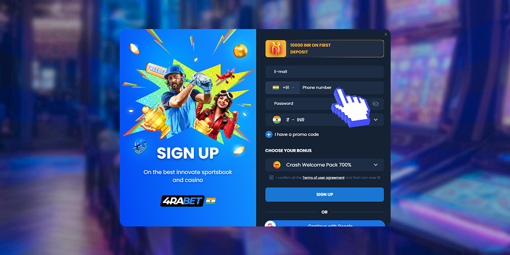Create your casino account