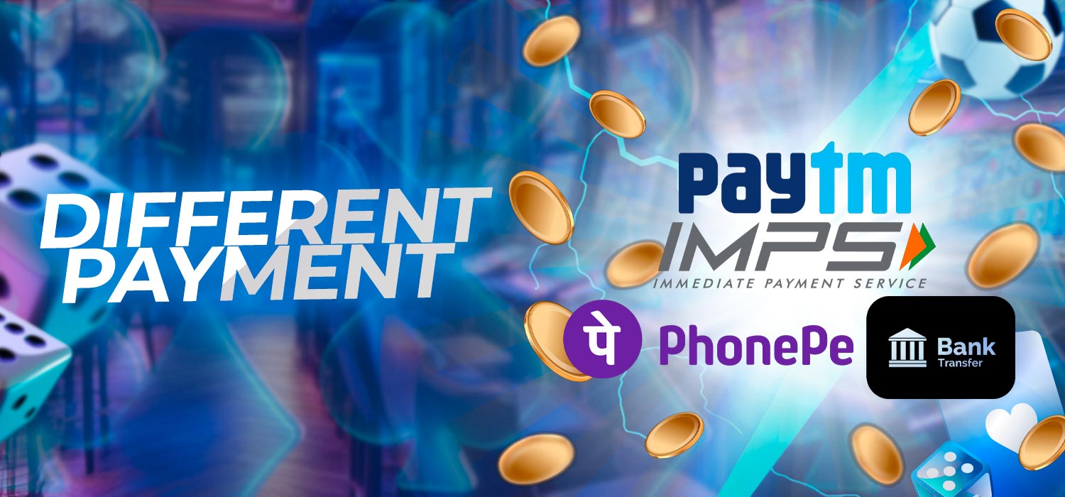Different payment methods