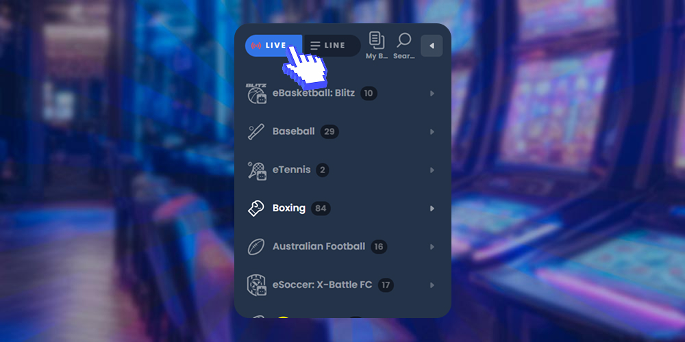 Go to “Line” or “Live” section