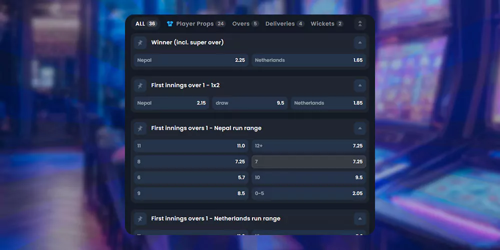 Choose a betting market