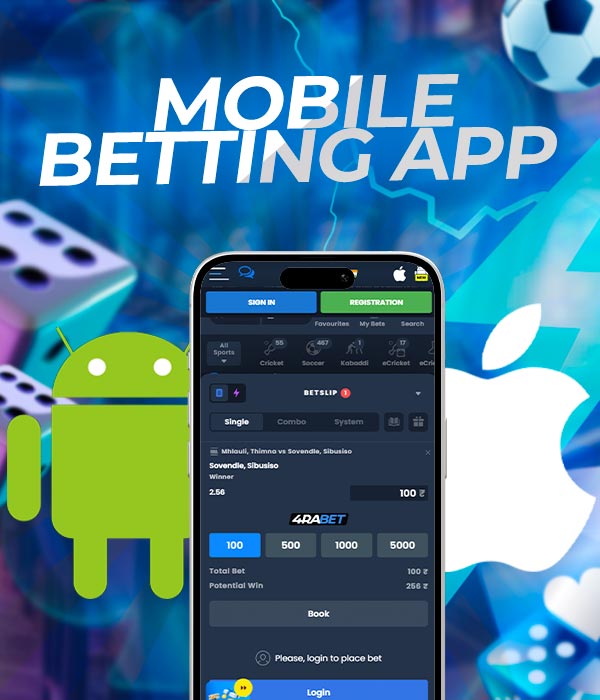 Mobile application for betting