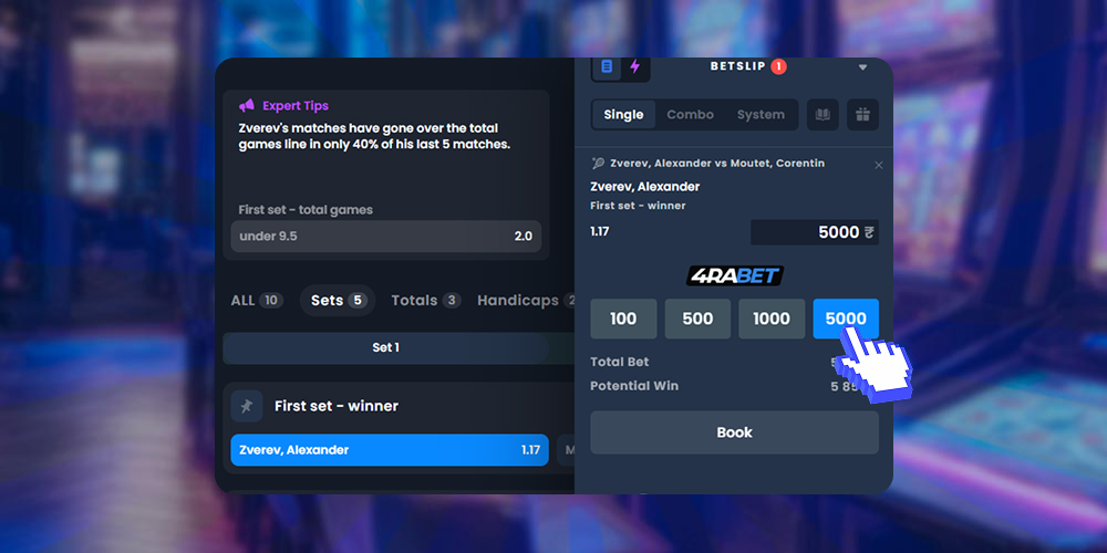 Betting on tennis