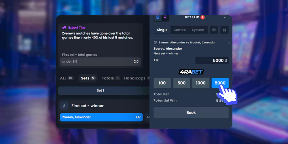 Betting on tennis