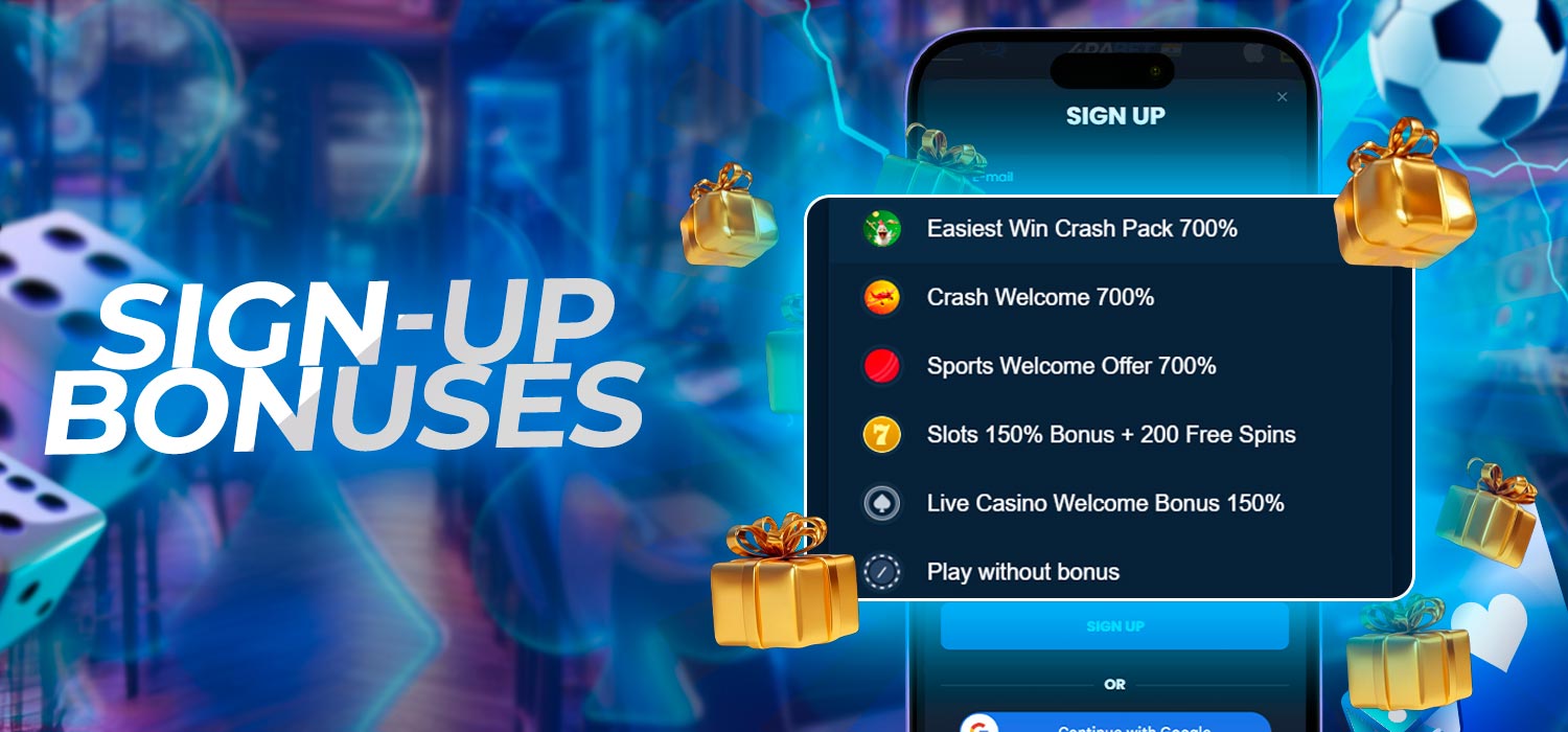 First sign-up bonus
