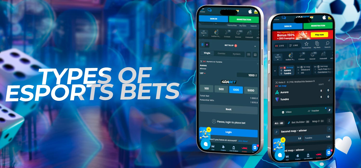 Types of bets on cyber sports