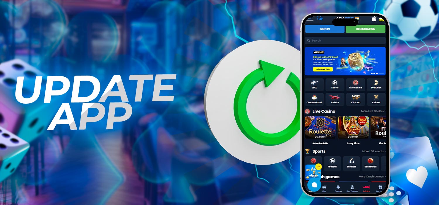 Update the casino app